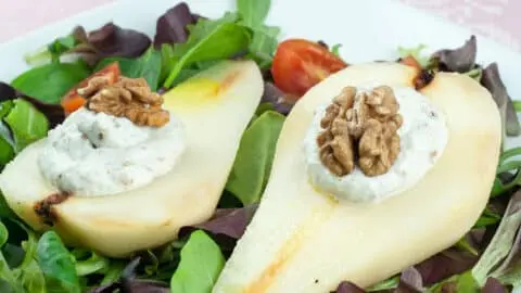 Felii de pere sau măr cu brânză de vaci