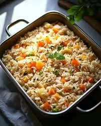 Orez cu legume la cuptor
